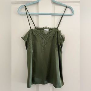 CAMI NYC Charmeuse Tank - Olive Green